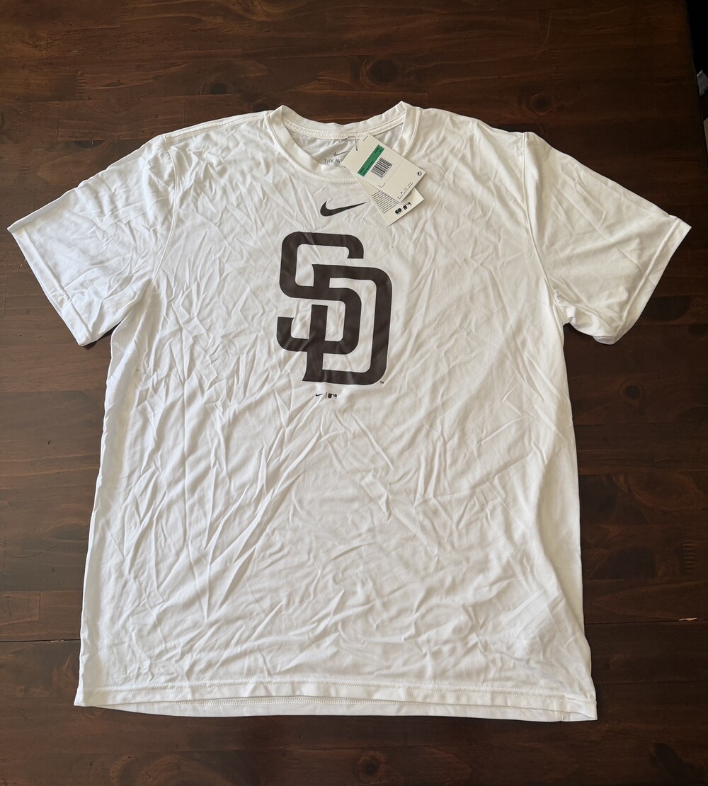 Nike San Diego Padres MLB Dri-FIT Shirt Size XL White/Brown Mens